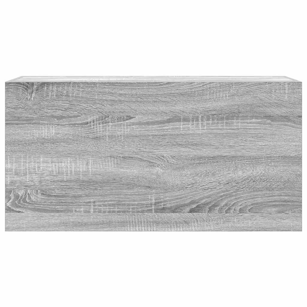 Wall-mounted bathroom cabinet, grey oak, 80x25x40cm