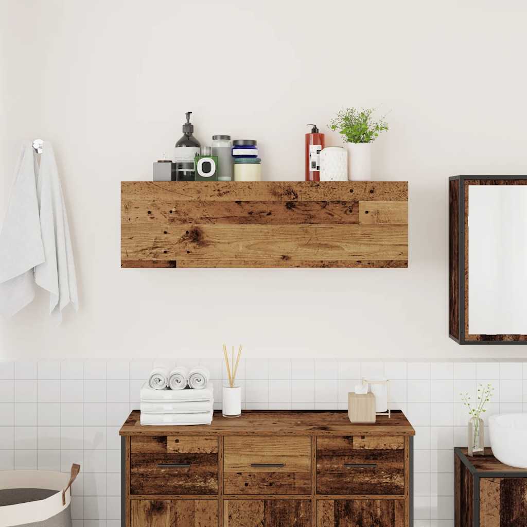 Wall-mounted bathroom cabinet, wood, 100x25x30cm