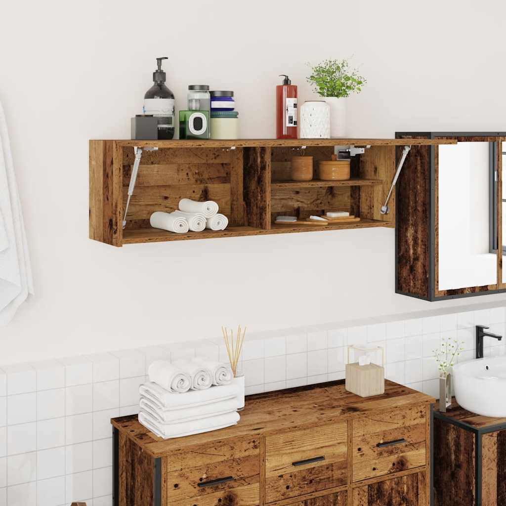 Wall-mounted bathroom cabinet, wood, 100x25x30cm
