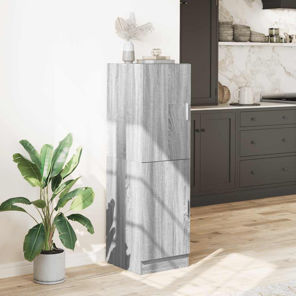 Virtuves skapis, pelēks ozols, 38x41,5x131,5cm, koks