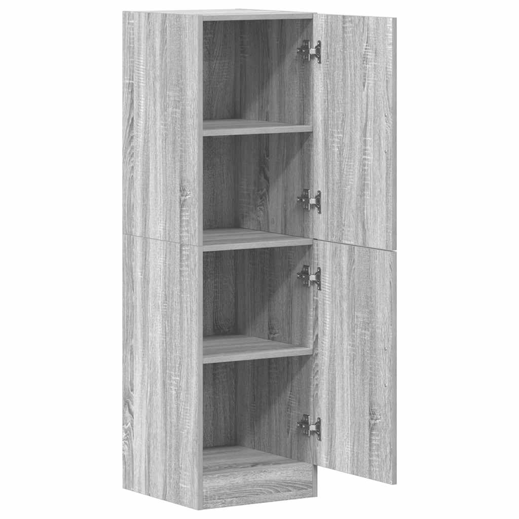 Virtuves skapis, pelēks ozols, 38x41,5x131,5cm, koks
