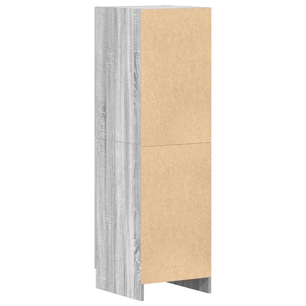 Virtuves skapis, pelēks ozols, 38x41,5x131,5cm, koks