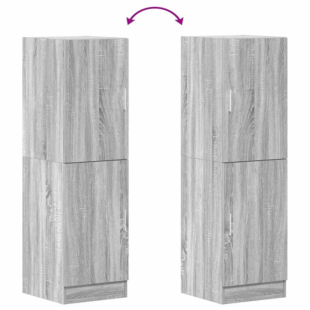 Virtuves skapis, pelēks ozols, 38x41,5x131,5cm, koks