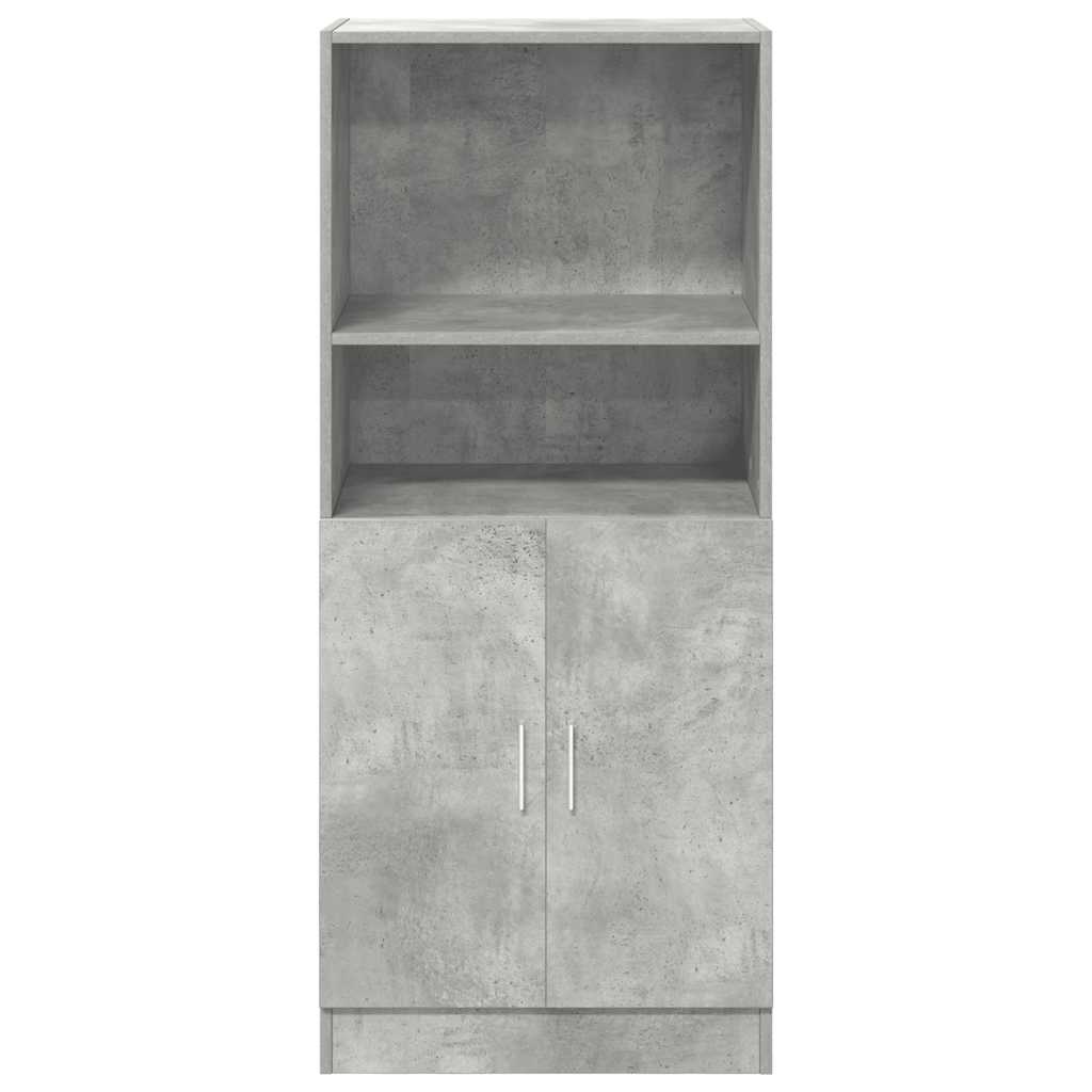 Virtuvės spintelė, betono pilka, 57x41,5x131,5cm, mediena