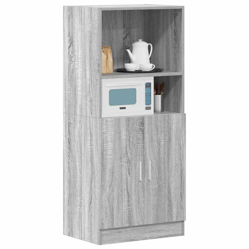 Virtuves skapis, pelēks ozols, 57x41,5x131,5cm, koks
