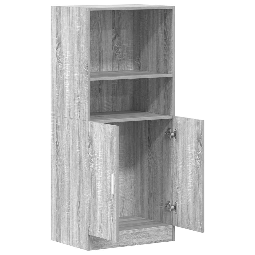 Virtuves skapis, pelēks ozols, 57x41,5x131,5cm, koks
