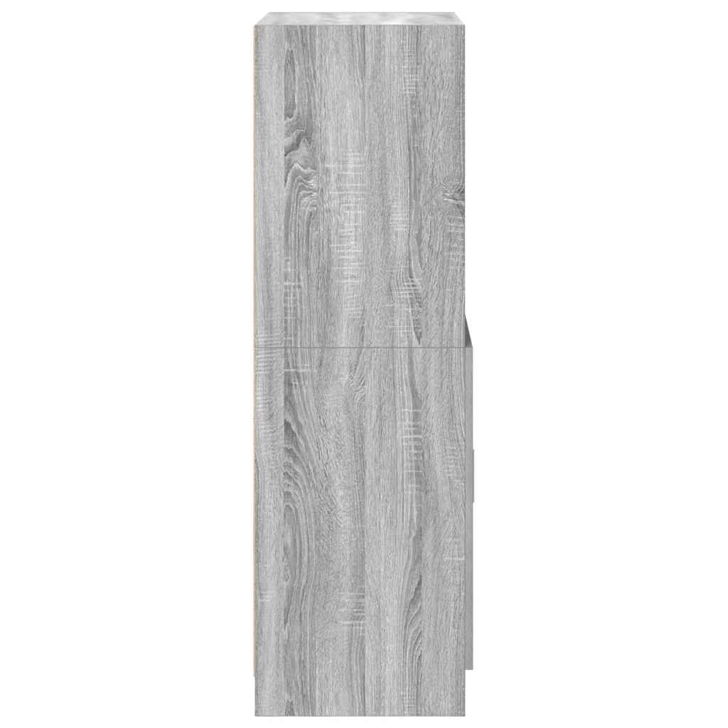 Virtuves skapis, pelēks ozols, 57x41,5x131,5cm, koks