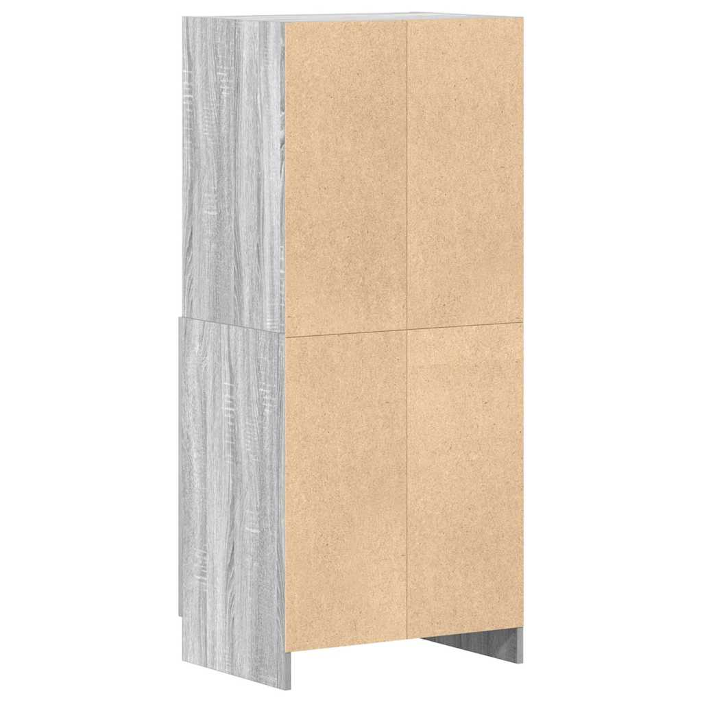 Virtuves skapis, pelēks ozols, 57x41,5x131,5cm, koks