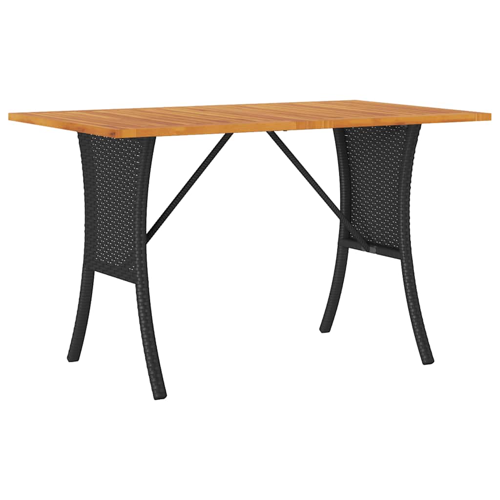 Sodo sofa, 3 vietų, su pagalvėlėmis ir stalu, juoda, poliratanas