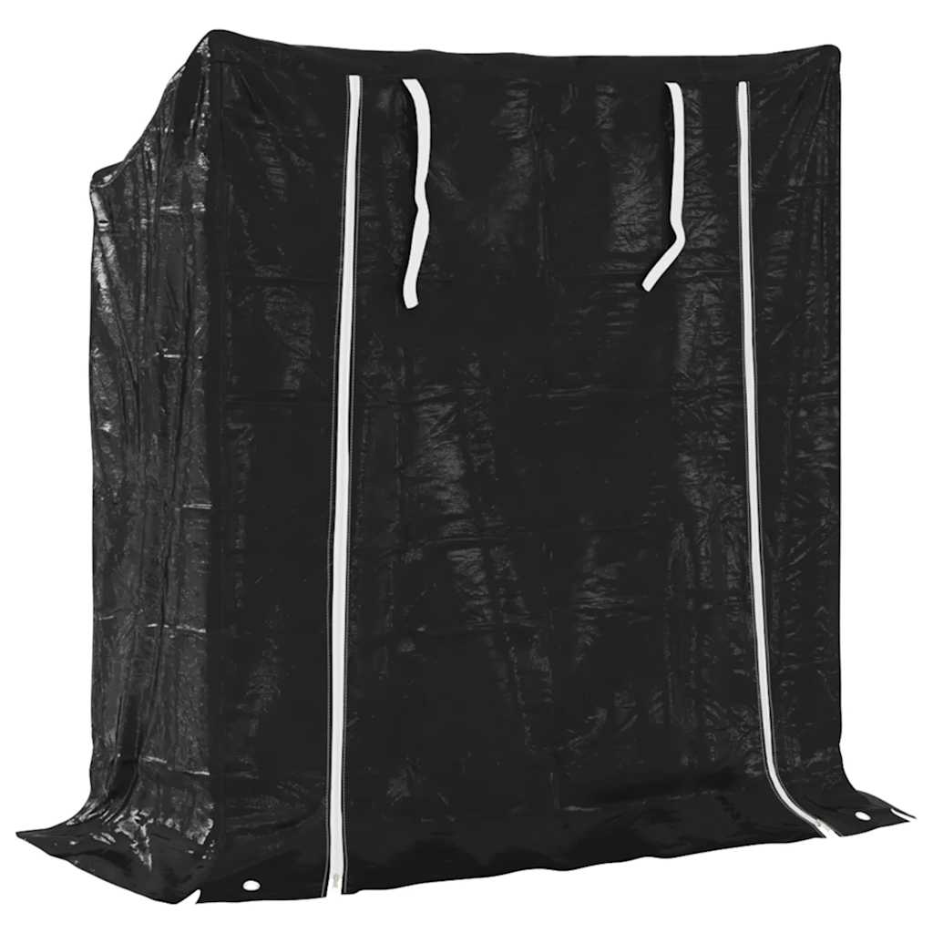 Log rack with rain cover, 100.5x40.5x110.5cm