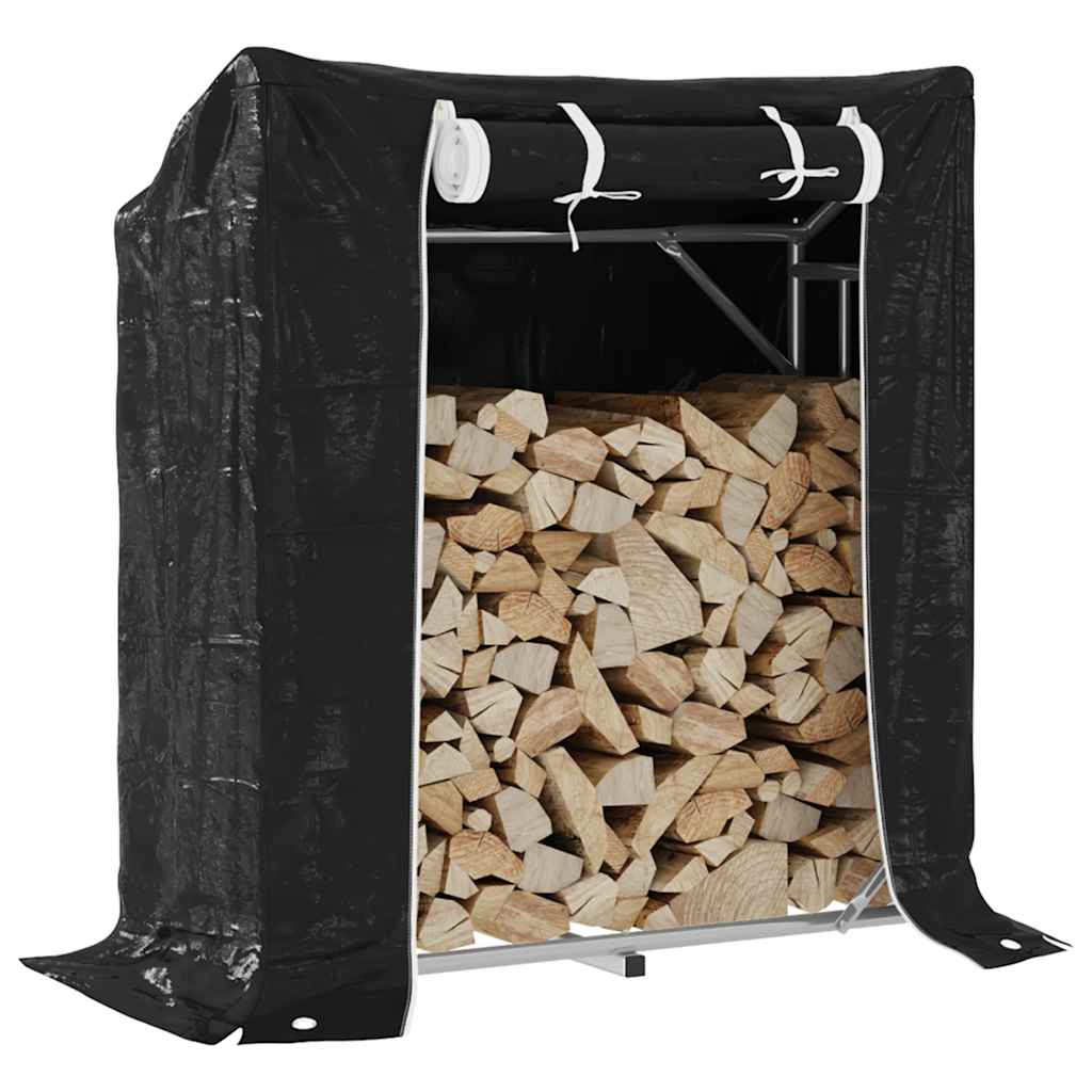 Log rack with rain cover, 100.5x40.5x110.5cm