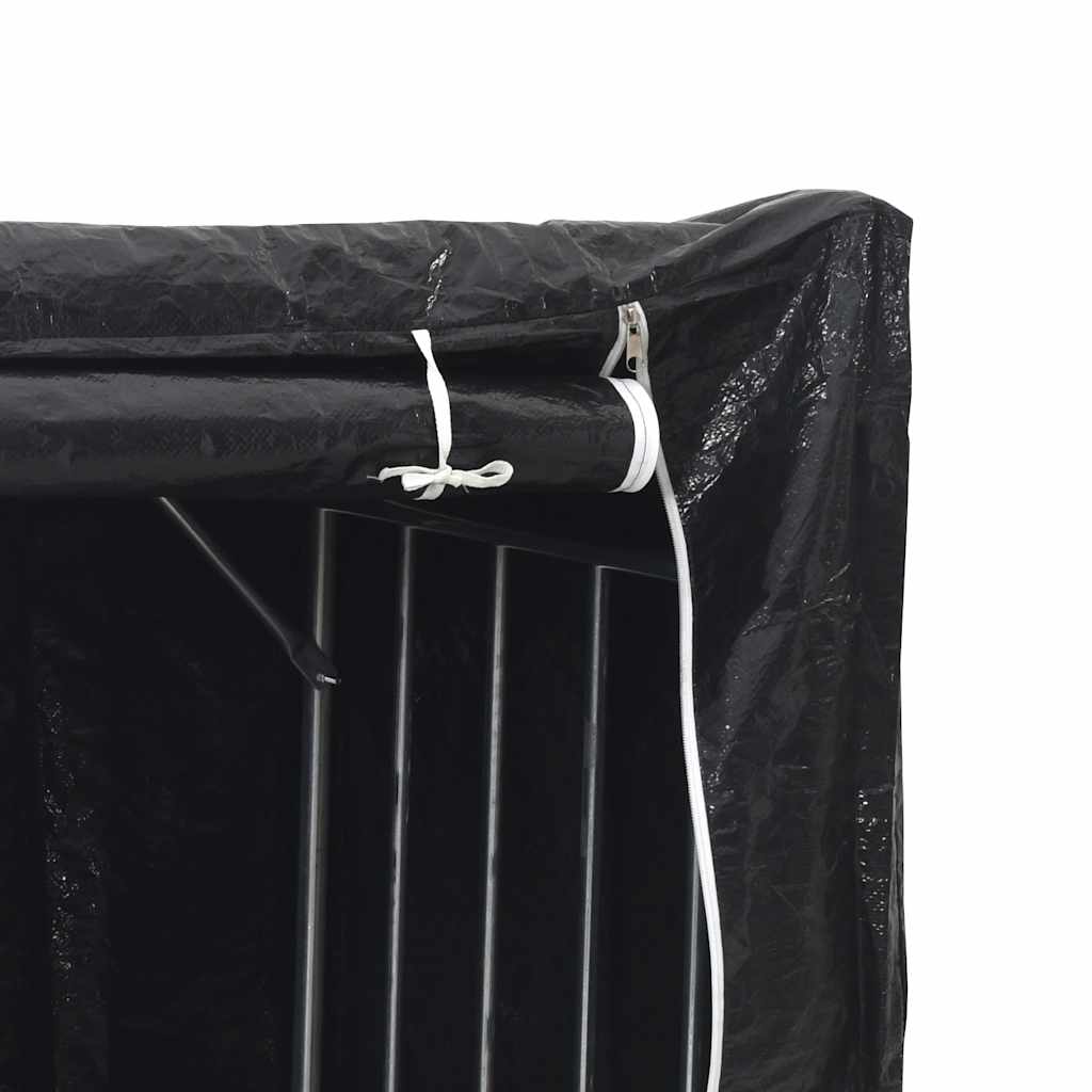 Firewood Rack with Rain Cover, 200.5x80.5x110.5cm