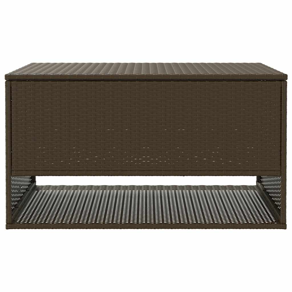 Lauko pagalvėlių dėžė, ruda, 100x55x55,5 cm, poliratanas