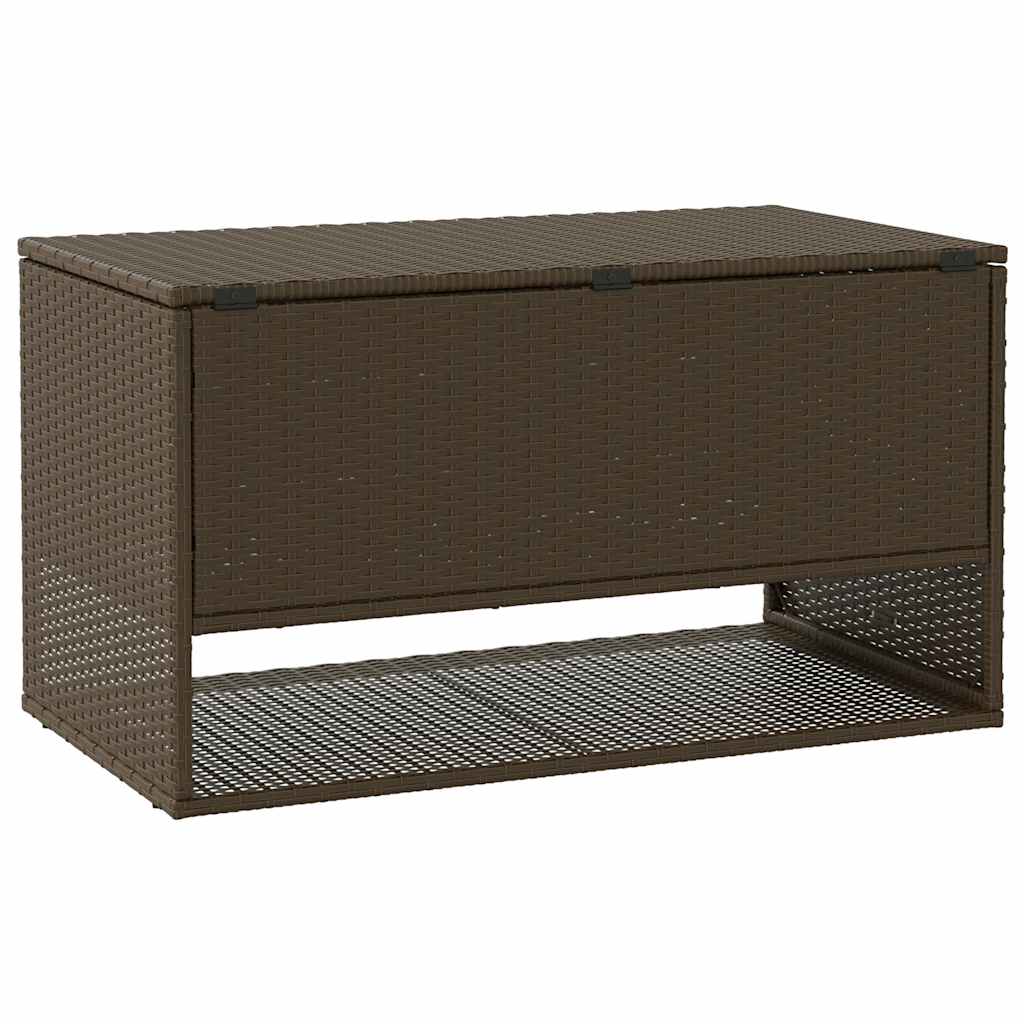 Lauko pagalvėlių dėžė, ruda, 100x55x55,5 cm, poliratanas
