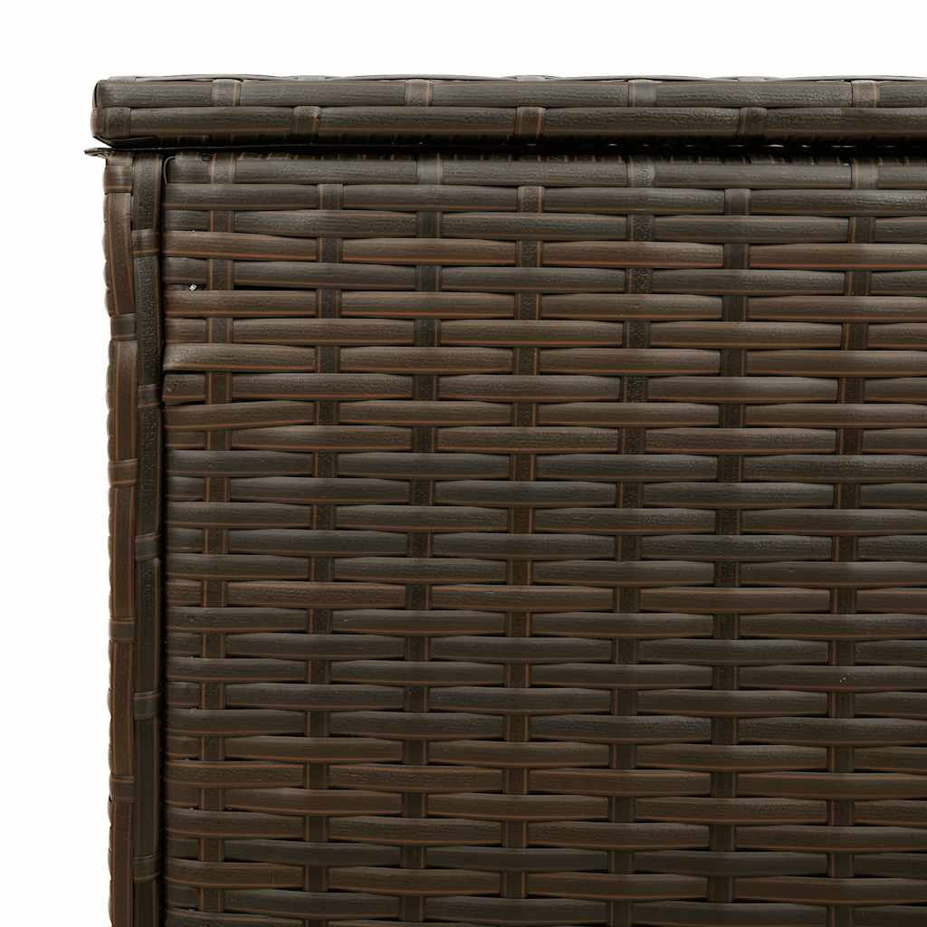Lauko pagalvėlių dėžė, ruda, 100x55x55,5 cm, poliratanas