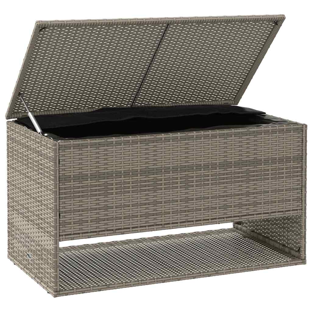 Lauko pagalvėlių dėžė, pilka, 100x55x55,5 cm, poliratanas