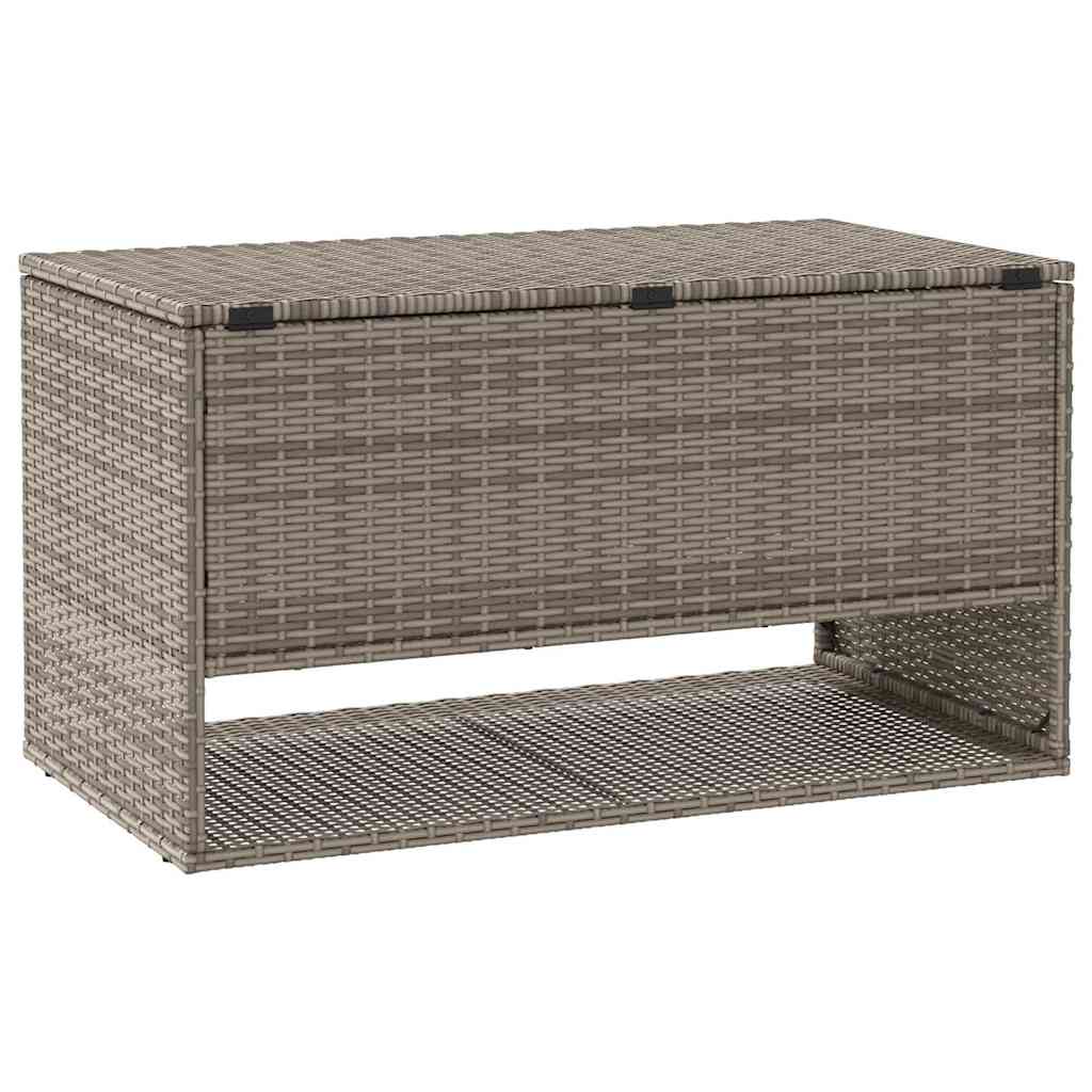 Lauko pagalvėlių dėžė, pilka, 100x55x55,5 cm, poliratanas