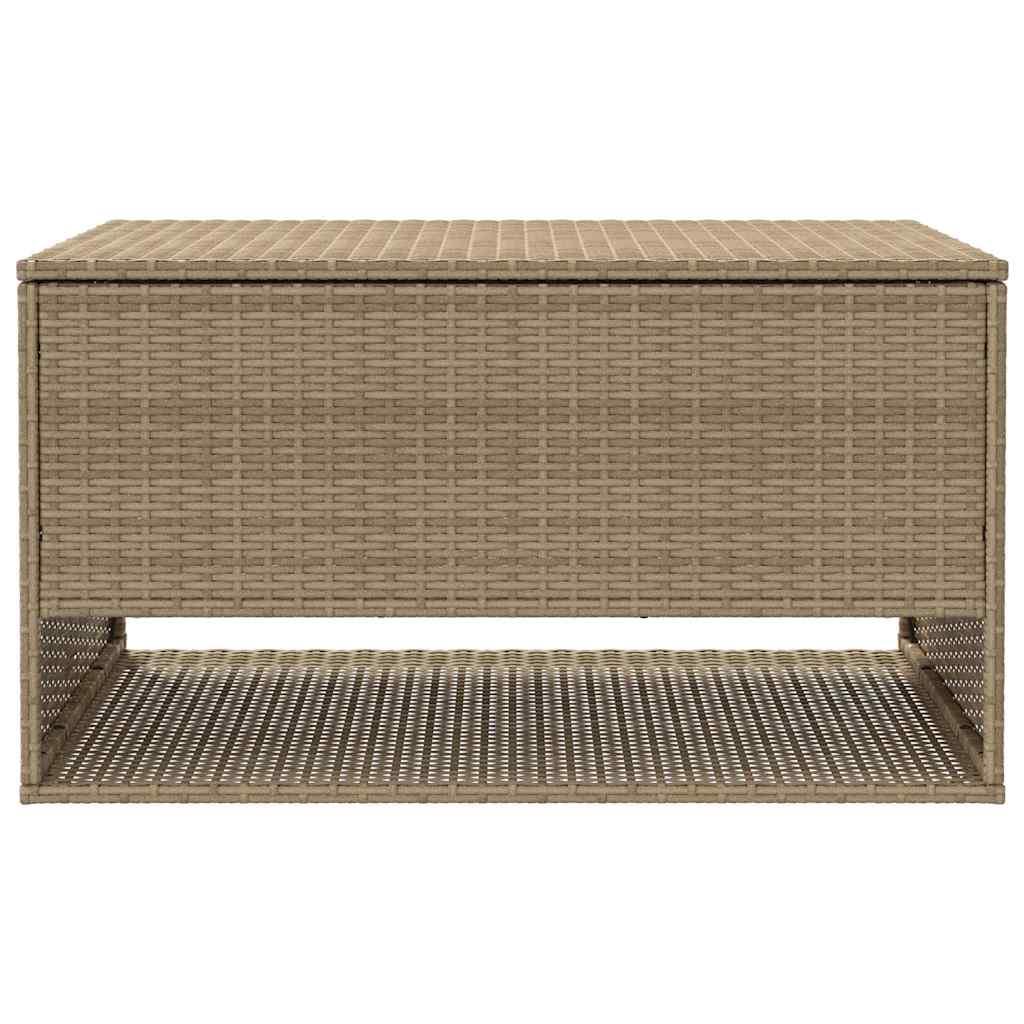 Lauko pagalvėlių dėžė, smėlio spalvos, 100x55x55,5 cm, poliratanas