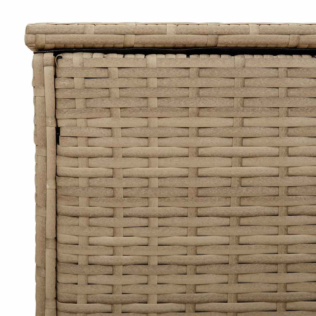 Lauko pagalvėlių dėžė, smėlio spalvos, 100x55x55,5 cm, poliratanas