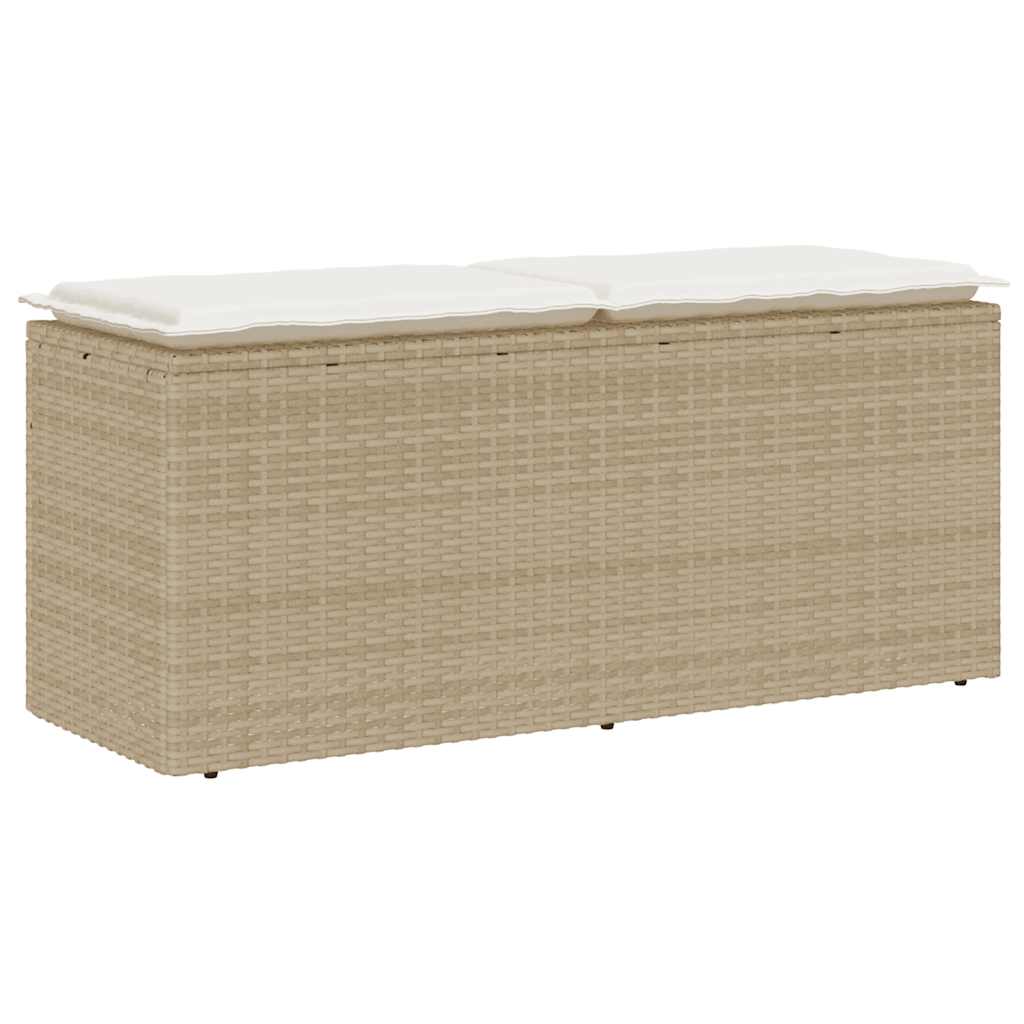 sodo suolas su pagalvėlė smėlio spalvos 110x40x44cm poliratanas