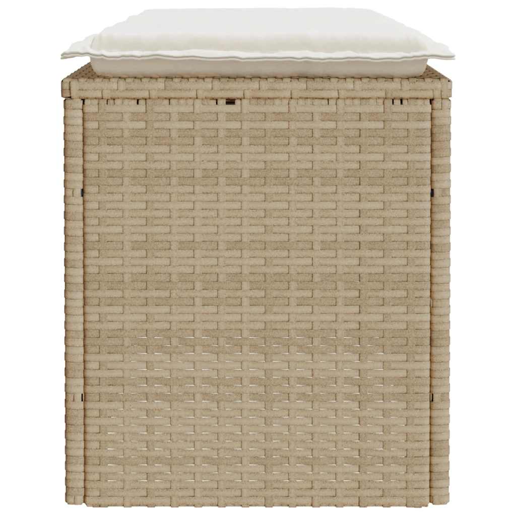 sodo suolas su pagalvėlė smėlio spalvos 110x40x44cm poliratanas