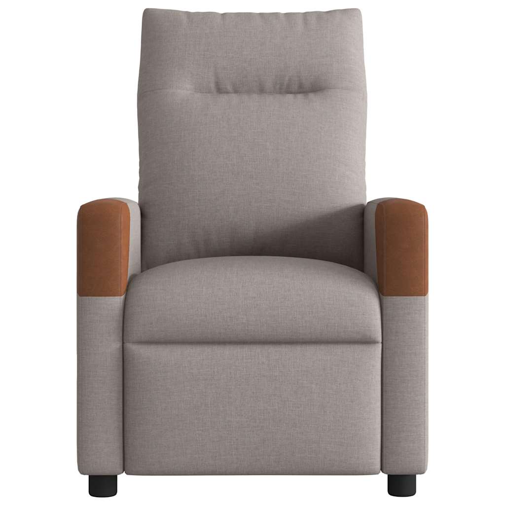 Atgāžams masāžas krēsls, taupe krāsā, audums
