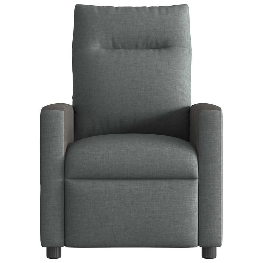 Recliner, dark gray, fabric