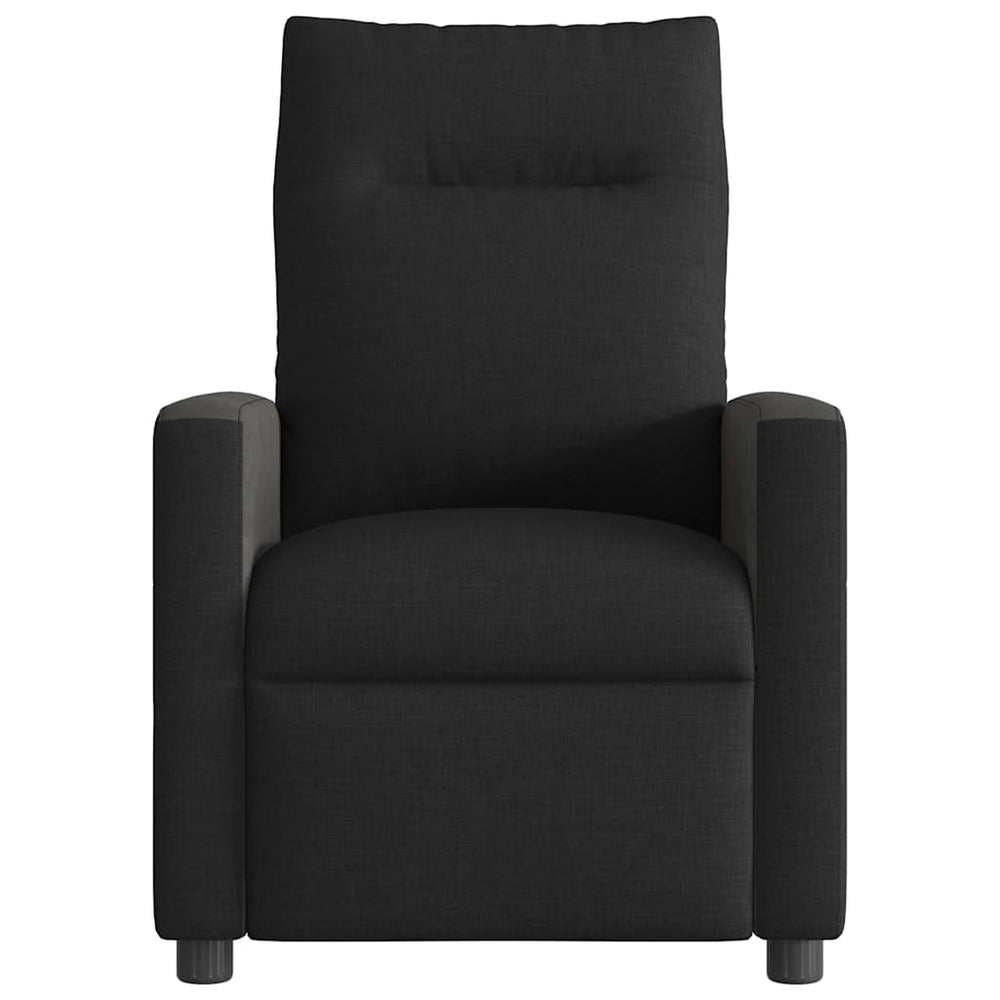 Reclining massage chair, black, fabric