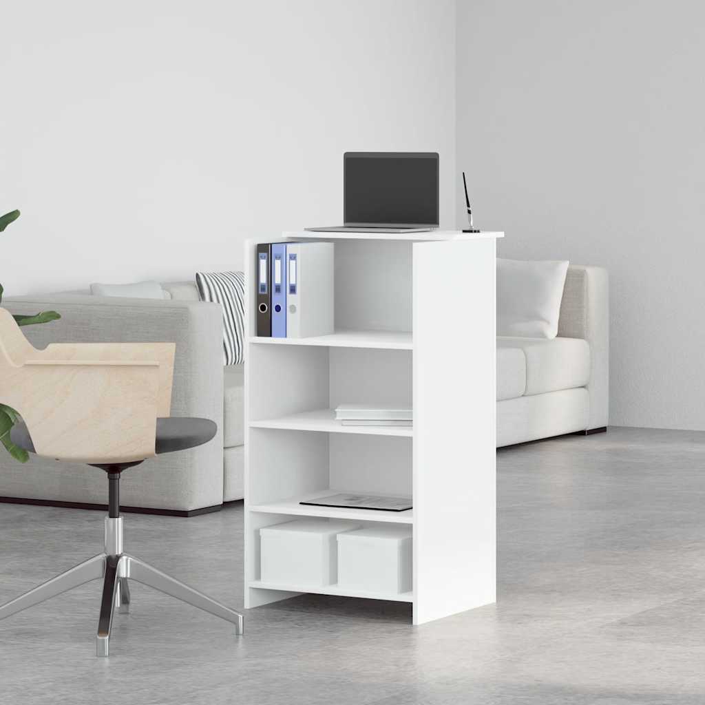 Reception Desk, white, 55x50x103.5 cm, engineered wood
