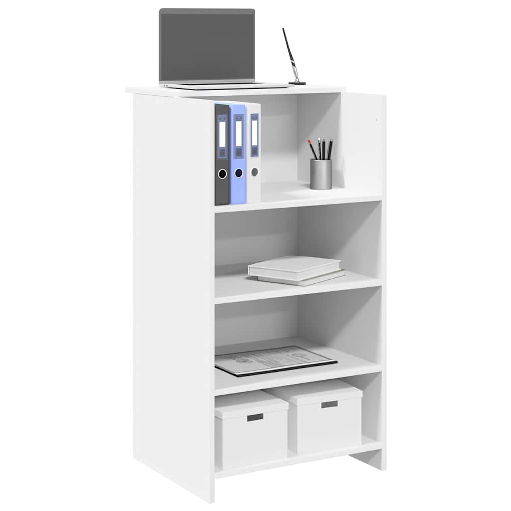 Reception Desk, white, 55x50x103.5 cm, engineered wood