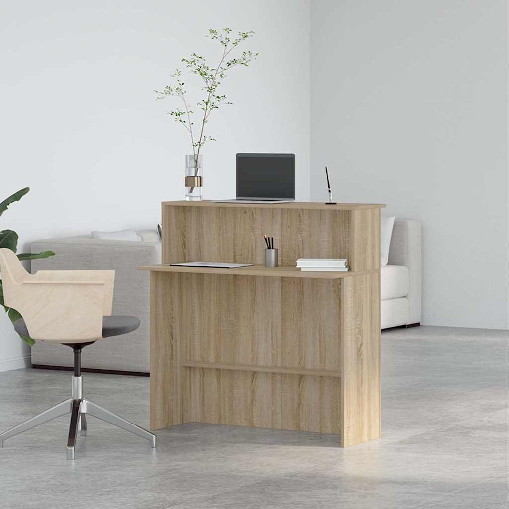 Recepcijas lete, sonoma ozols, 100x50x103,5 cm, apstrādāta koksne