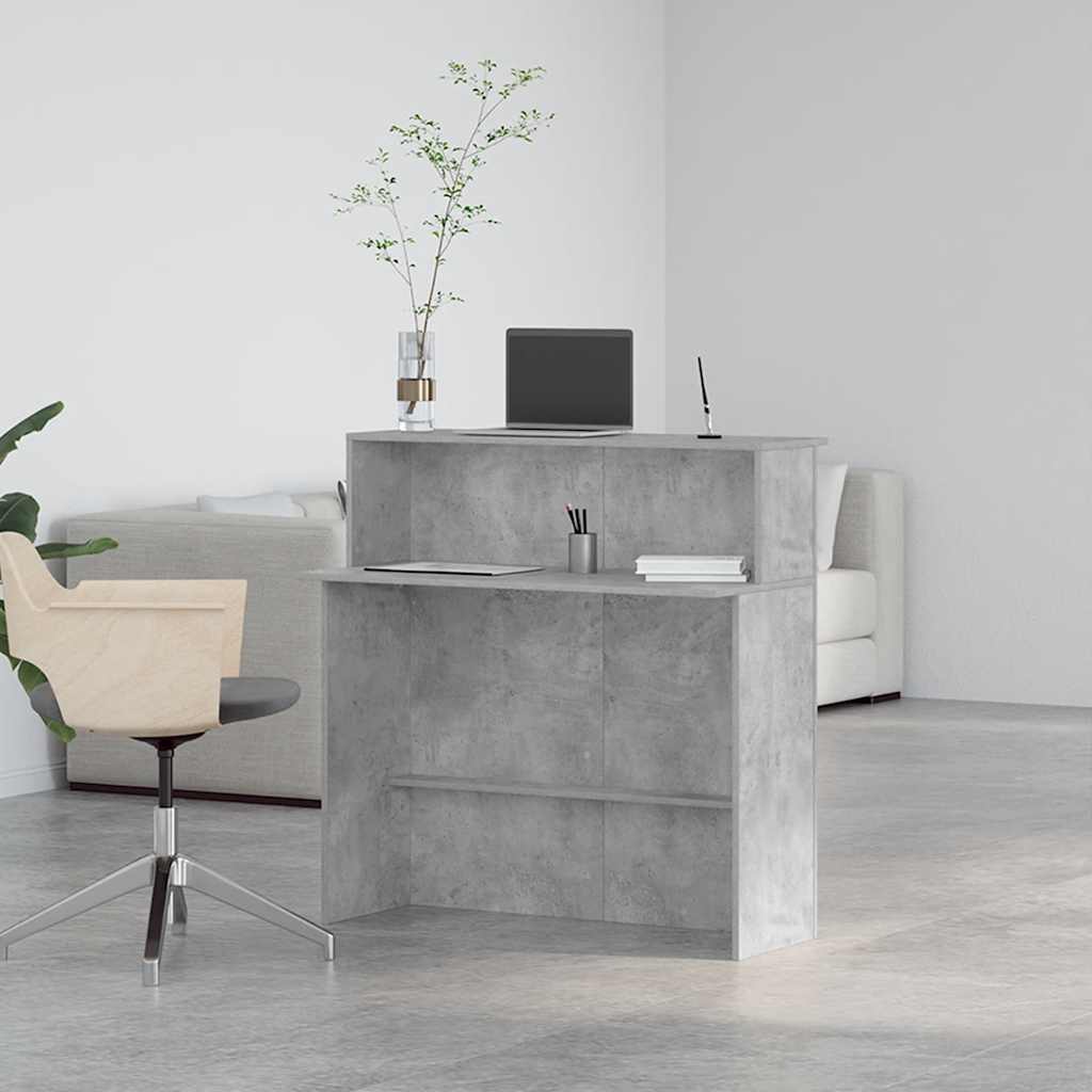 Registratūra, betono pilkas, 100x50x103,5 cm, apdirbta mediena