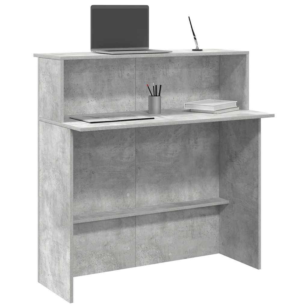 Registratūra, betono pilkas, 100x50x103,5 cm, apdirbta mediena