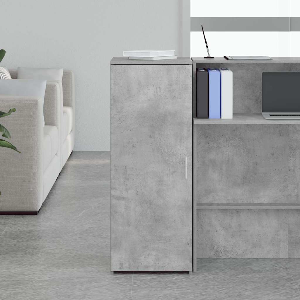 storage cabinet concrete grey engineered wood