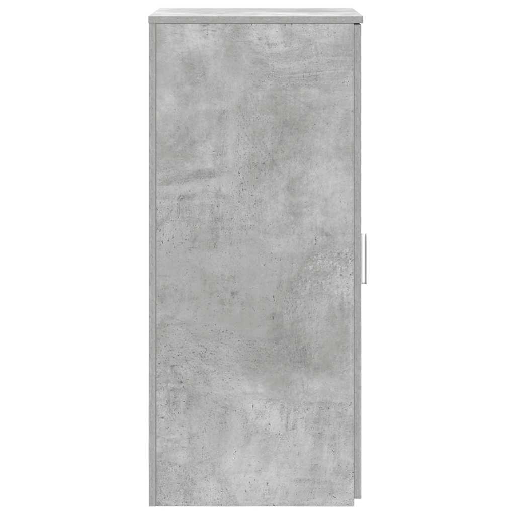 storage cabinet concrete grey engineered wood