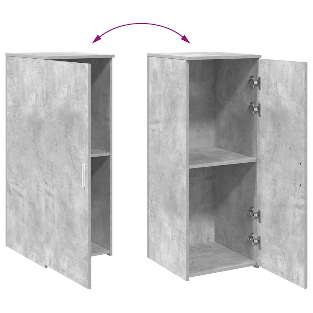 storage cabinet concrete grey engineered wood