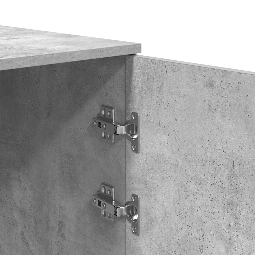 storage cabinet concrete grey engineered wood