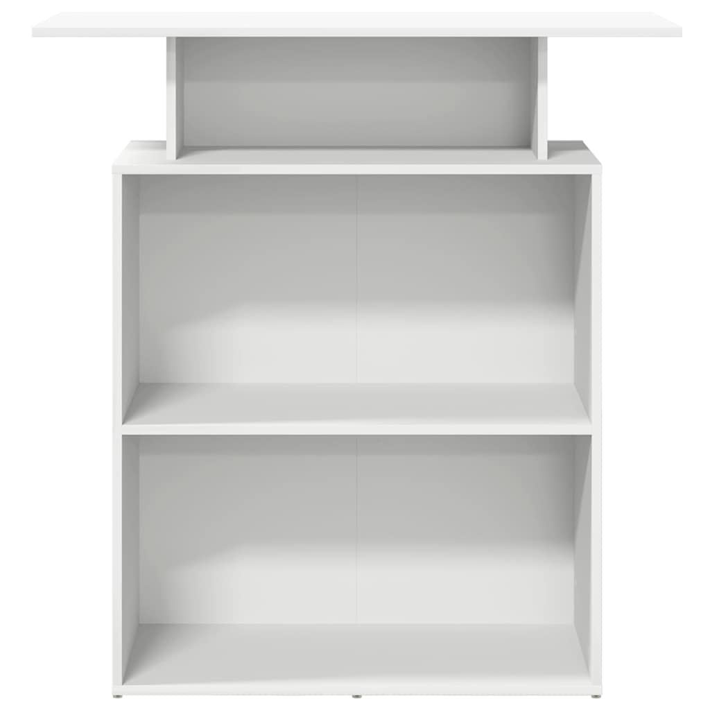 Reception desk, white, 100x40x104 cm, engineered wood