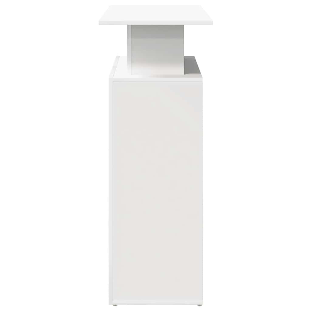 Reception desk, white, 100x40x104 cm, engineered wood