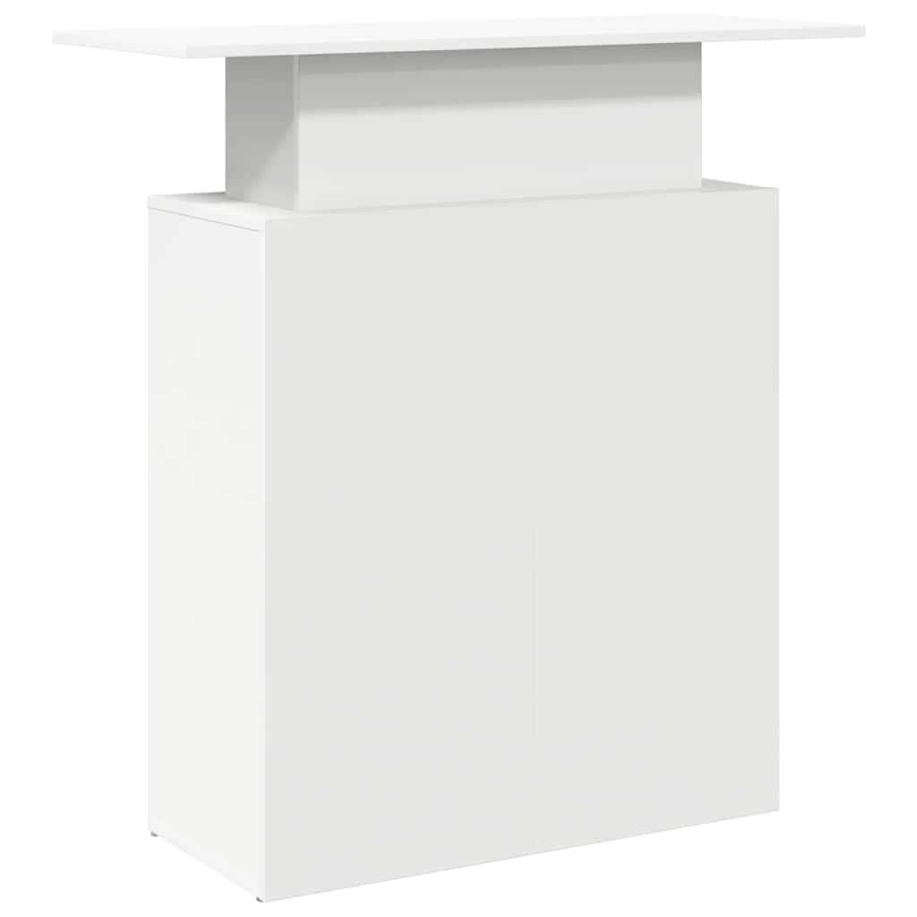 Reception desk, white, 100x40x104 cm, engineered wood