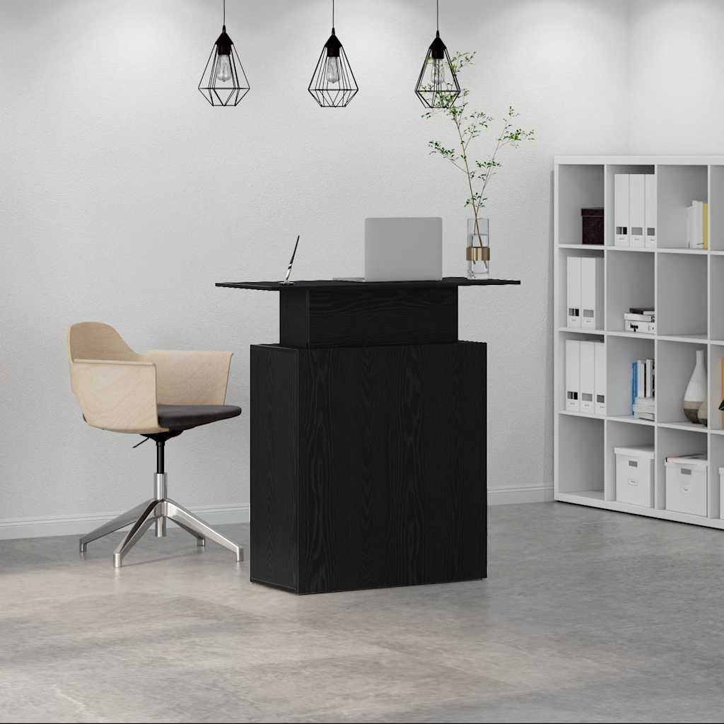 Registratūra Juoda 100x40x104 cm apdirbta mediena