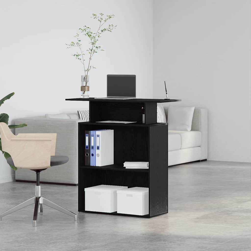 Registratūra Juoda 100x40x104 cm apdirbta mediena
