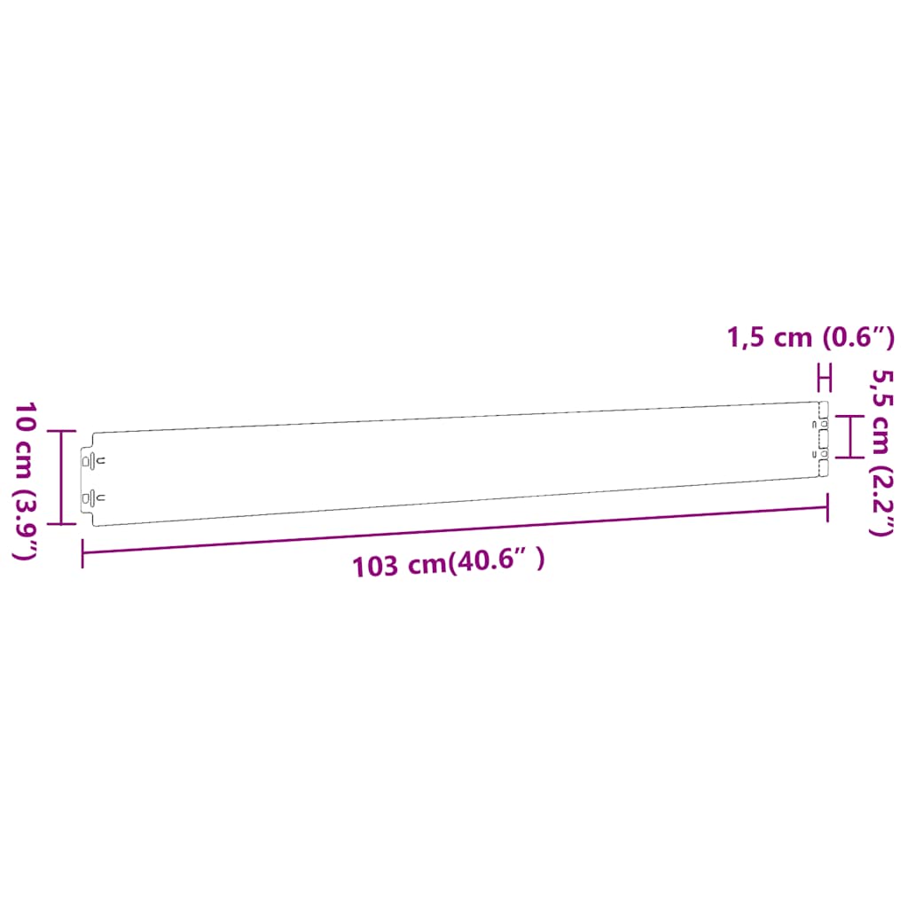 vejos apvadai 10 vnt Juoda 10x103 cm Šaltai valcuotas plienas