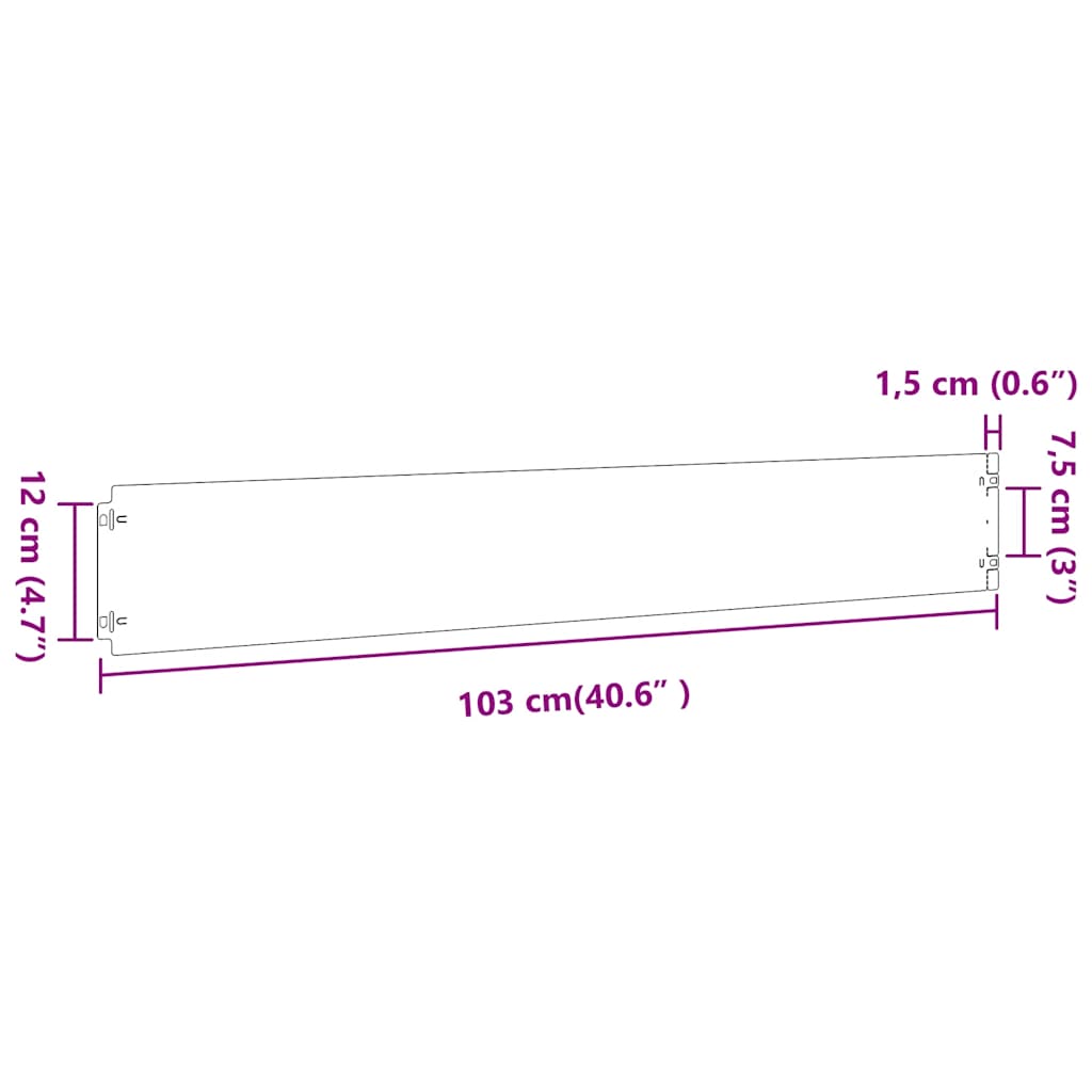 vejos apvadai 10 vnt Juoda 15x103 cm Šaltai valcuotas plienas