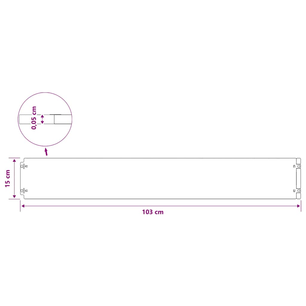 vejos apvadai 50 vnt Juoda 15x103 cm Šaltai valcuotas plienas