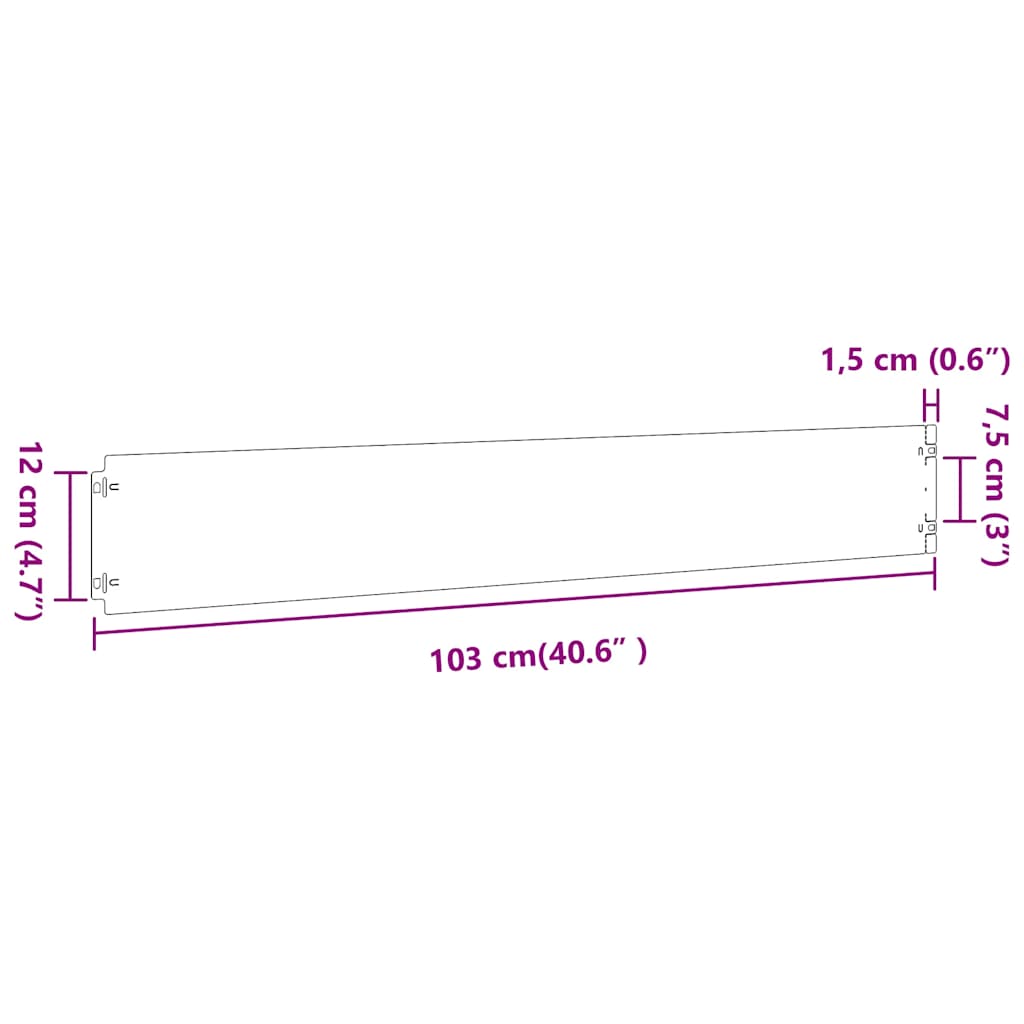 vejos apvadai 50 vnt balti 15x103 cm šaltai valcuotas plienas