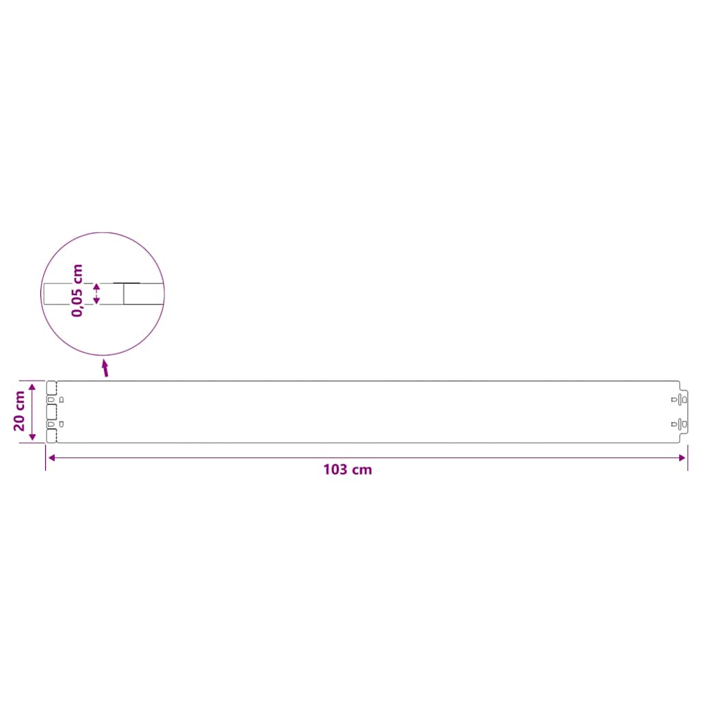 vejos apvadai 30 vnt balti 20x103 cm šaltai valcuotas plienas