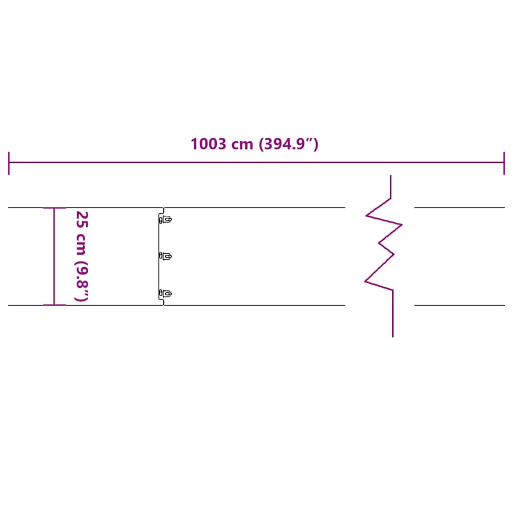 vejos apvadai 10 vnt Juoda 25x103 cm Šaltai valcuotas plienas