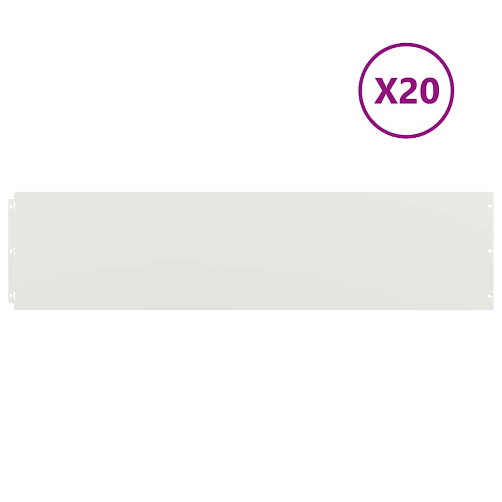 vejos apvadai 20 vnt balti 25x103 cm šaltai valcuotas plienas