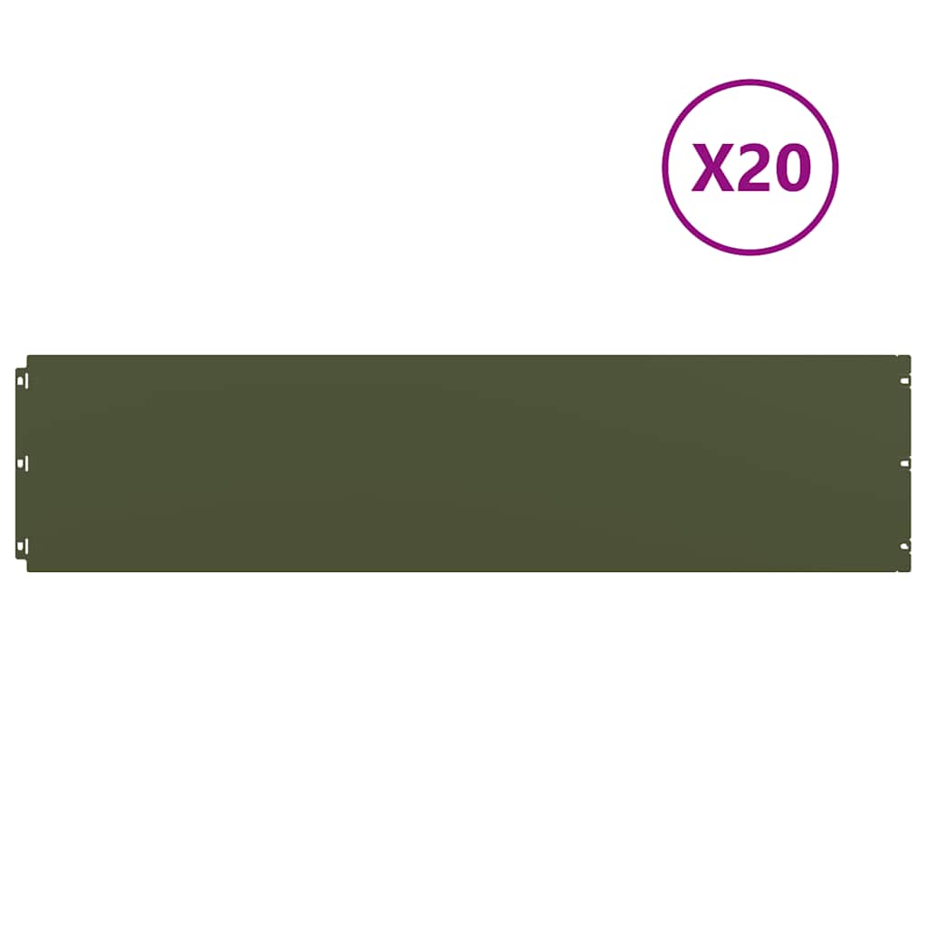 vejos apvadai 20 vnt Olive Green šaltai valcuotas plienas